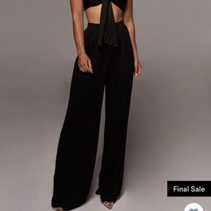 JLUXLABEL Black Devyn Wide Leg Pants! BRAND NEW! - Medium